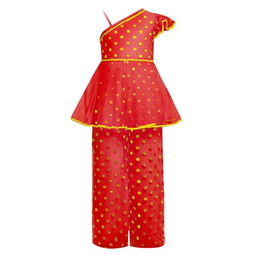 Kids Girls Pants Suit Indian Overalls Overlay Dressy Special Jumpsuit Salwar - Picture 38 of 46