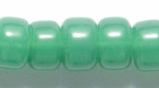 CROW/PONY GLASS BEAD - OPAQUE OPAL GREEN - 9mm - 100 