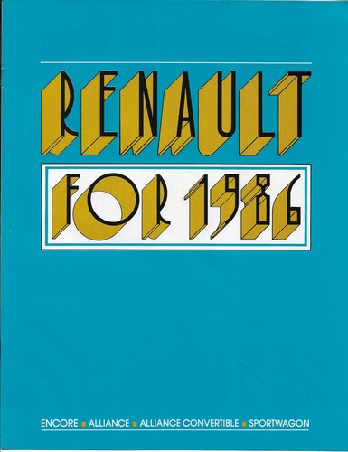 Automobile Brochure Renault 1986 Full Line
