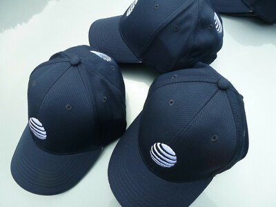 Lot of 3 AT&T Adjustable Hat Cap Navy Blue Unisex - NEW