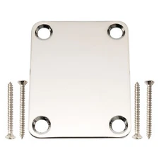 Musiclily Pro Nickel 4-Bolt Steel Neck Plate For Stratocaster Telecaster Guitar