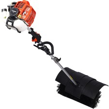 2.4HP Snow Sweeper 52CC 2 Stroke Gasoline Power Broom Sweeper Quick Cleaning
