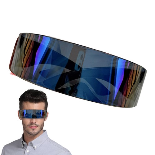 Futuristische Sonnenbrille Party Festival Cosplay Kostüm Sonnenbrille UV-Schutz - Bild 12 von 28
