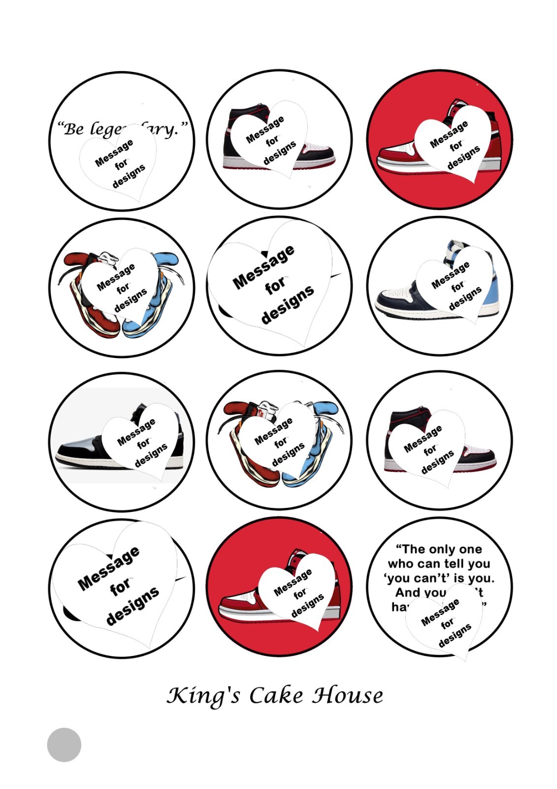 Sneakers, Trainers edible cupcake toppers icing sheet, perfect for Nike