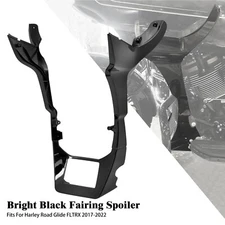 Vivid Black Fairing Chin Spoilers Cover For Harley Road Glide FLTRXST 2017-2023