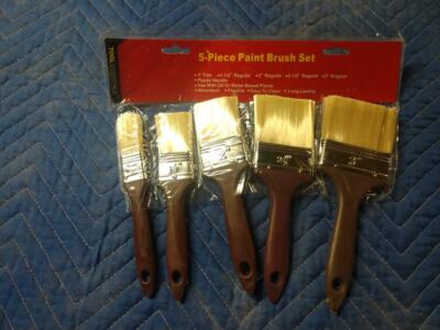 5PC Paint Brush Set Painting Plastering - Painters Carpenters Crafters artists