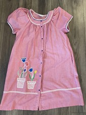 Vintage Smart Time Housecoat Flowers Lounge Robe Size X-Large