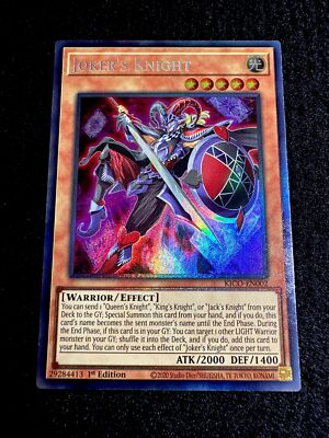 🔥YUGIOH • JOKER'S KNIGHT • COLLECTOR'S RARE • KICO-EN002 • 1st