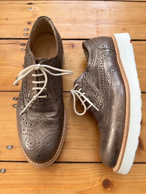 LLOYD SCHNÜRSCHUHE GOLD KUPFER LEDER GR 37, 5 NEUWERTIG