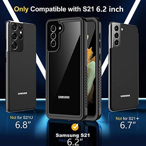 for Samsung Galaxy S21 Waterproof Case with Built-in Screen Protector Black - Picture 3 of 7