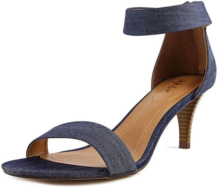 Style Co Paycee Womens Heeled Dress Sandal Denim US Size M