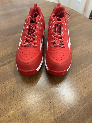 red mizuno softball cleats