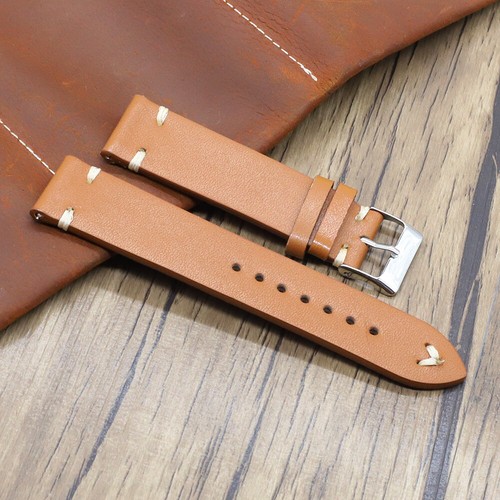 100 % Echtleder Uhrenarmband Vintage dickes Band 18 20 22 24 brauner Balck USA - Bild 13 von 22