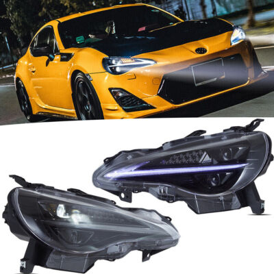 VLAND Full LED Headlights Blue DRL For 2012-2021 Toyota 86 Subaru BRZ Projector