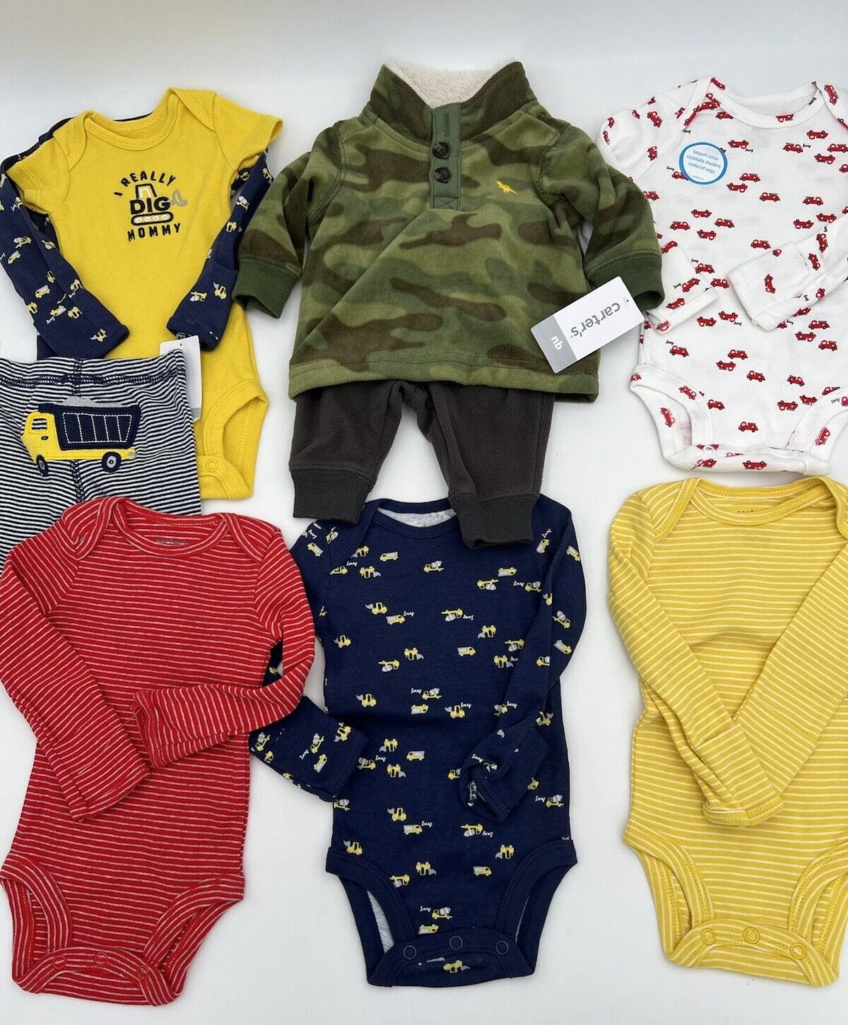 New Lot Of 9 Piece Baby Boys Clothes Infant Size Newborn Up to 6-9 lbs