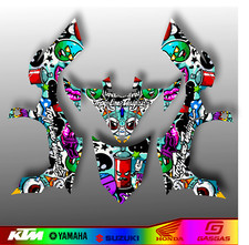 Yamaha YFZ450R 2009-2013 Sport ATV Sticker Kit Custom Full Graphics Decals Vinyl