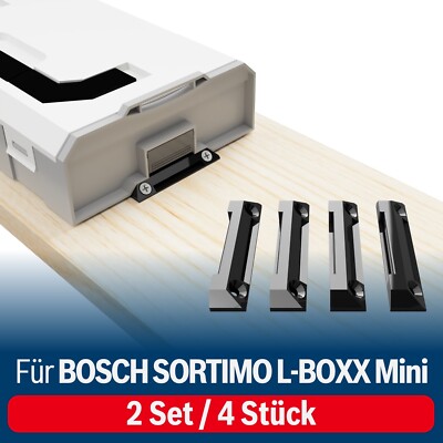 2 set/4 pcs PC holder for Sortimo Bosch L-Boxx suitcase organizer mount clip