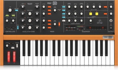 Behringer Poly D Analog 4-voice Polyphonic Synthesizer with 37