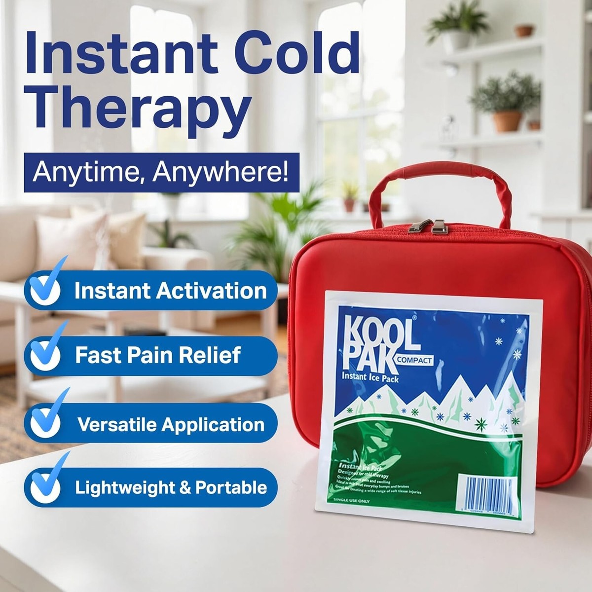 Koolpak Compact Instant Cold Ice Pack, 15 X 15 Cm (Pack Of 20) : Buy Online At Best Price In KSA - Souq Is Now - View #2