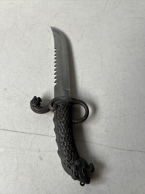 RARE CARVED HANDLE KNIFE (DRAGON) DAGGER - UNBRANDED - NO MARKS (t28)