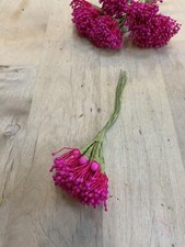 Vintage Millinery Flower Stamen Pips Matte Magenta Pink Bunch Hat Supplies NOS