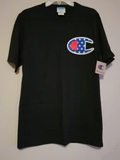 Champion Men's Big C Logo stitched T-Shirt black Size Men's Medium.