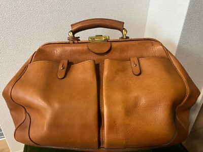 Boldrini selleria Vintage All Leathe boston Bag (Used in Japan)