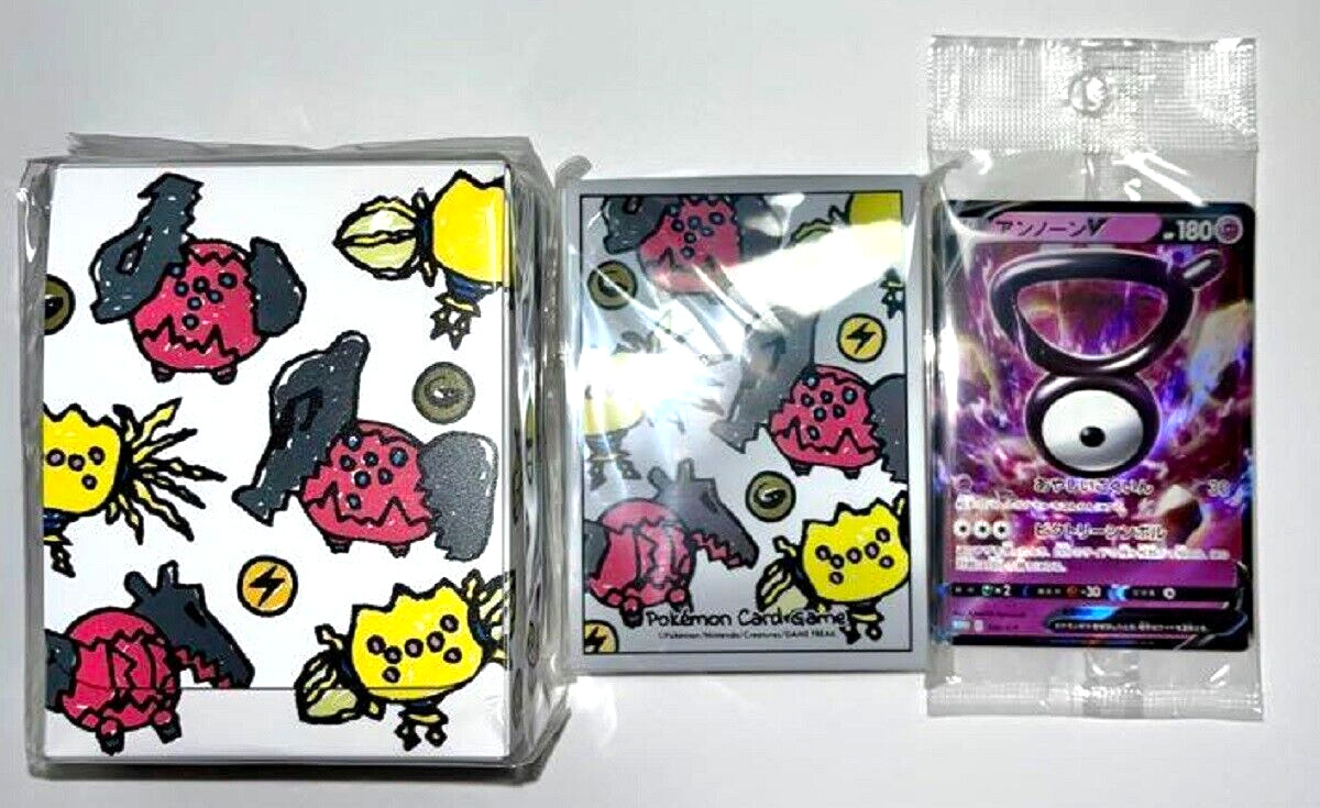 Pokemon Unown Deck Shield 64 Sleeves & Deck Case Japan NEW Mystery Box