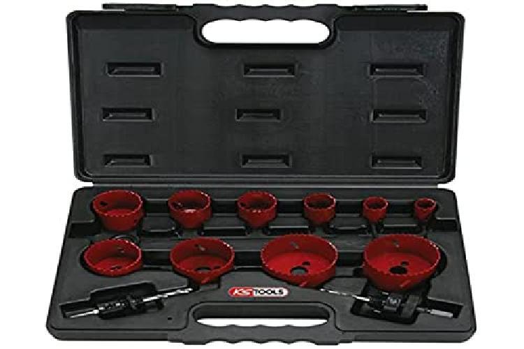 KS Tools 129.5545 - Set di seghe a tazza 19, 22, 29, 35, 38, 44, 51, 57, 65, 67 