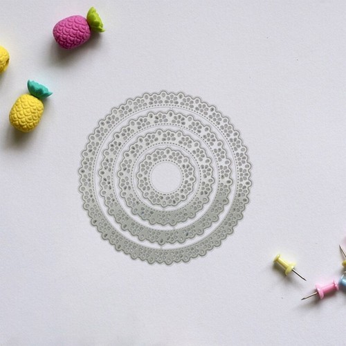 3D Cutting Die Round Coasters Stencil Mats Embossing Template for DIY Boy Girl - Picture 3 of 8