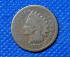 1873 Indian Head Cent | Closed 3 Variety | Good | #1025