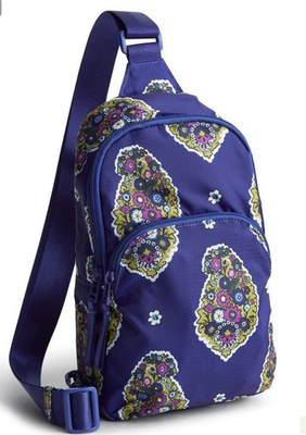 #ad NWT Vera Bradley Kew Gardens Blue Small Lorman Sling Backpack Bag Travel Ripstop $18.99