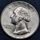 1950 S Washington Quarter 25c Silver BU UNC GEM Brilliant Uncirculated #97361