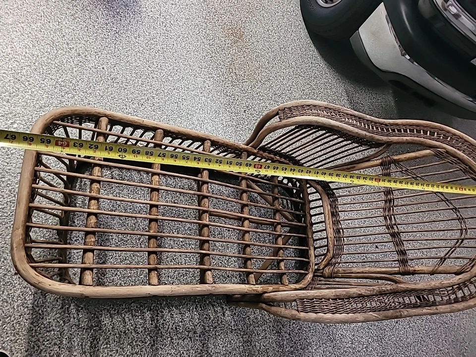 Sillón chaise de mimbre Foto 4 de 4