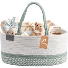 Baby Caddy Organizer, Diaper Caddy Basket, Baskets for Baby Shower Gifts Sag...