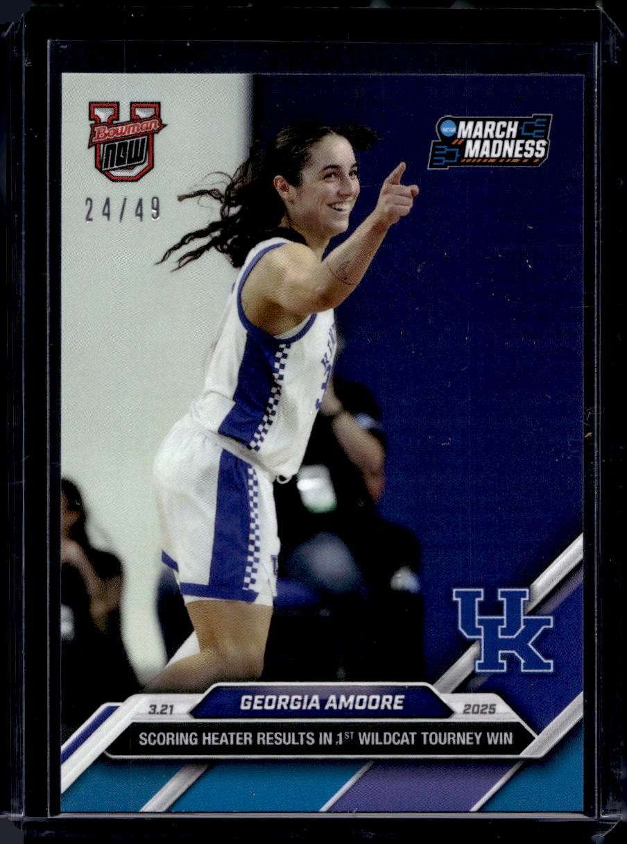 2024-25 Bowman U Now Topps #93 Georgia Amoore Blue Parallel Card #d 24/49