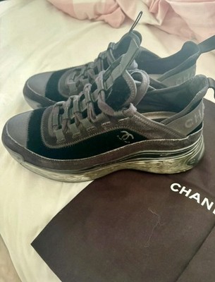 Original Chanel sneaker, Gr 38, Schwarz Aus samt, Sehr guter Zustand, Fuel Set,