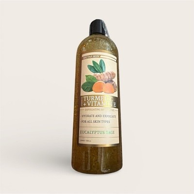 Nectar Skin Turmeric Vitamin E Exfoliating Shower Gel Eucalyptus Sage 16 fl oz