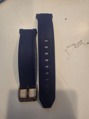 Invicta 22mm Blue Silicone Watch Strap Missing Band Loop