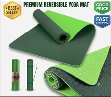Yoga Mat 72 x 24 Inch 8mm TPE Non Slip Exercise Mat for Home Workout
