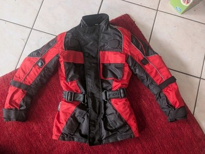Motorradjacke Kinder Bikerjacke Jacke Probiker Kids Größe XS  128 / 134 