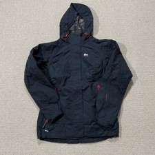 Helly Hansen wasserdichte Jacke Damen XS schwarz rot leichter Shell Regenmantel