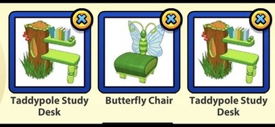 Webkinz Bundle Of 3 Rare Retired Lily Pad Theme Butterfly Chair Tadpole Study