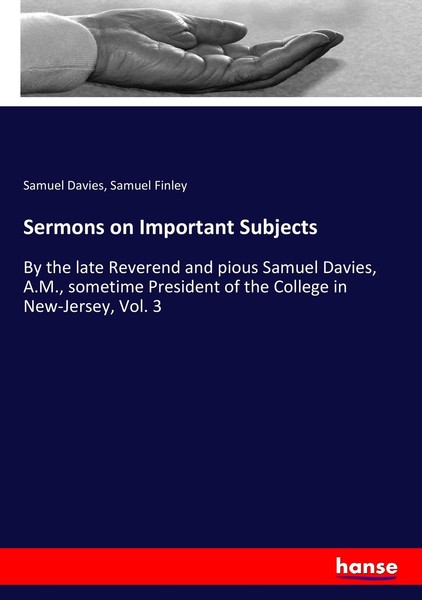 Sermons On Important Subjects Samuel Davies-image