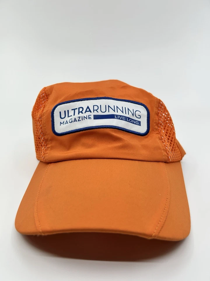 Шляпа беговая Topo спортивная с сеткой оранжевая с несколькими логотипами OSFM - Изображение 2 из 4