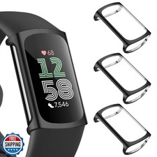 3 Pack Screen Protector for Fitbit Charge 6/5, TPU All-Around Pro