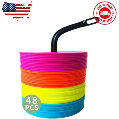 6 Inch 8 Inch Flat Cones, Spot Markers, Soccer Cones, Field Court Markers, ...