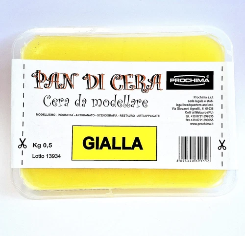 PROCHIMA Pan di Cera Pasta Dura Gialla da Modellare Ottenuta con Cere Pure