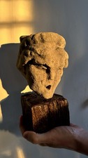 Grotesque Antique Stone Carving Hag, Witch, Ghost Like Entity On