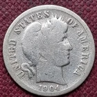 1904 S Barber Dime 10c Circulated #98169